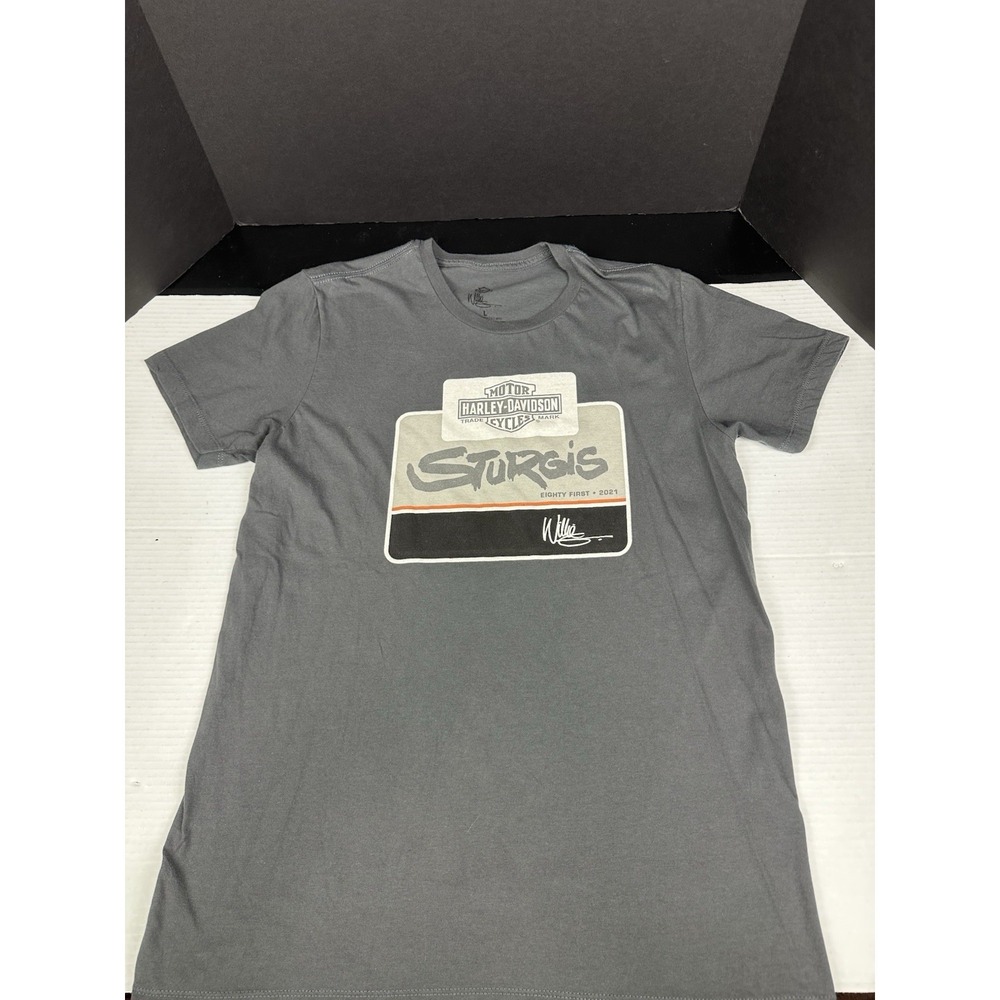 Harley Davidson Women's Stock 2021 Sturgis T-Shirt‎ Sz L Black S/S USA